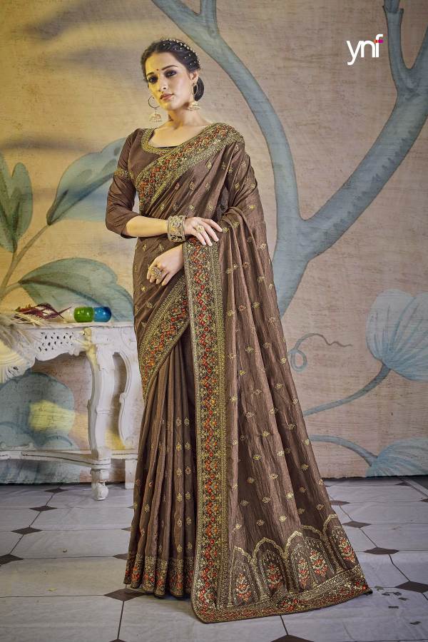 Ynf Bridal Silk New Designer Wedding Wear Vichitra Silk Heavy Saree Collection